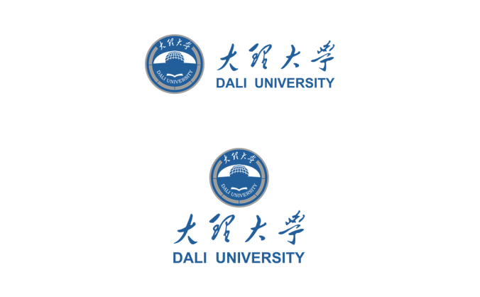 大理大學logo校徽矢量圖