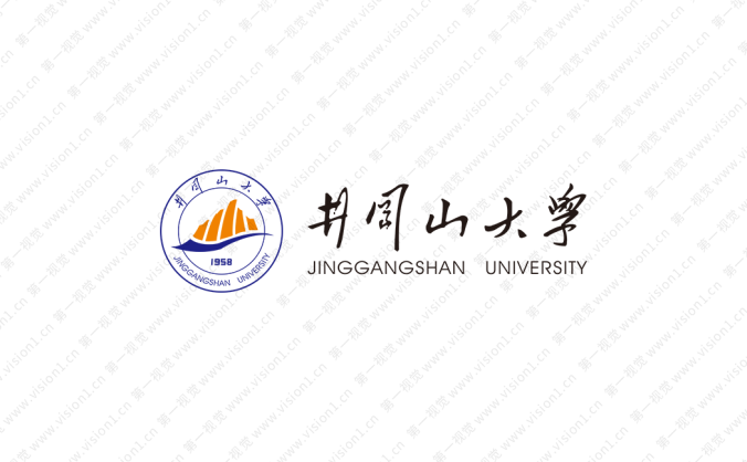 井岡山大學校徽標志矢量圖