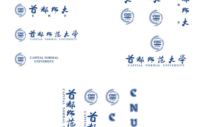 大學校徽系列:首都師范大學標志矢量圖