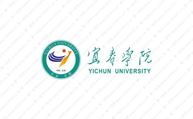宜春學院校徽標志矢量圖
