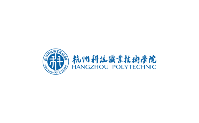 杭州科技職業技術學院校徽標志矢量圖