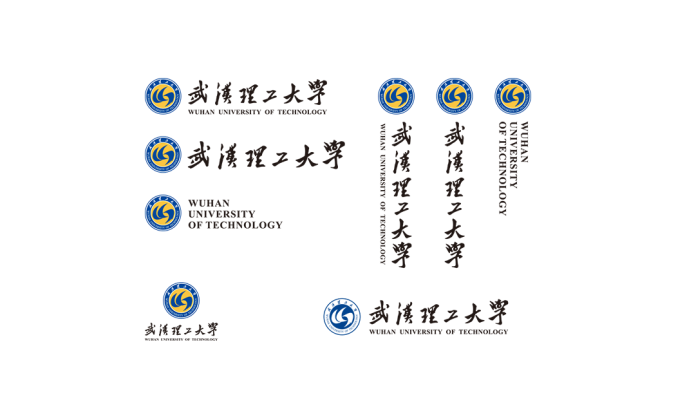 大學?；障盗校何錆h理工大學標志矢量圖