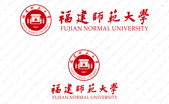 福建師范大學校徽標志矢量圖