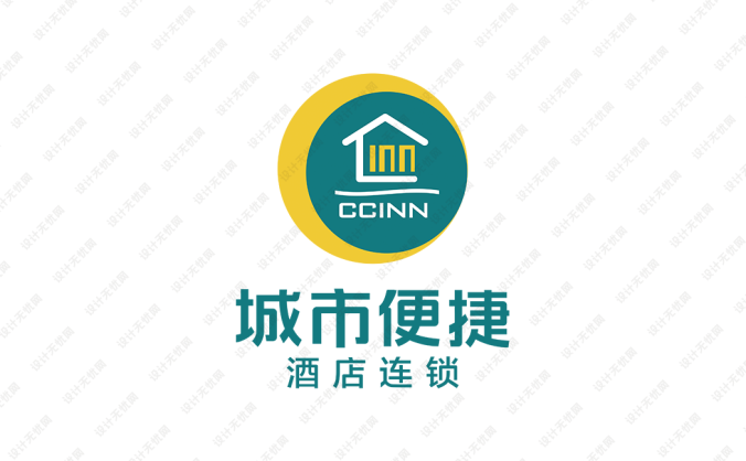 城市便捷酒店logo標志矢量圖