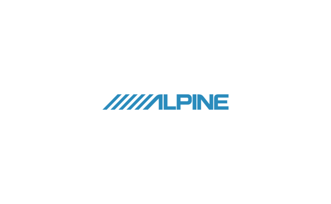 阿爾派(alpine)汽車音響logo標志矢量圖