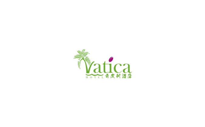 青皮樹酒店logo標志矢量圖