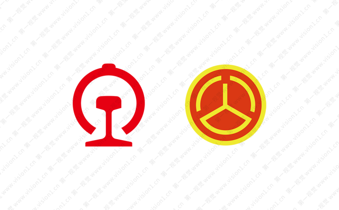 中國公路鐵路路徽標(biāo)志矢量圖
