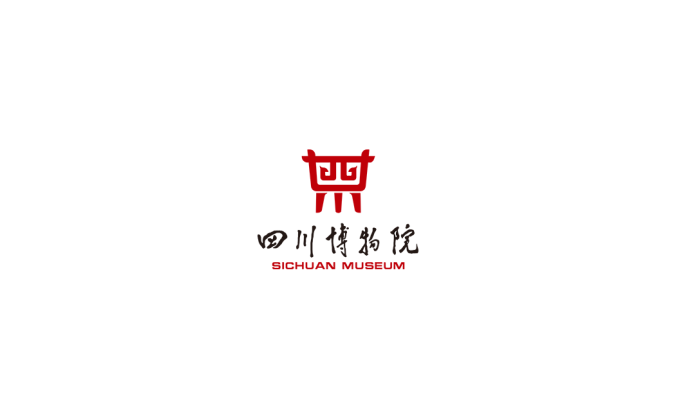 四川博物院logo標志矢量圖