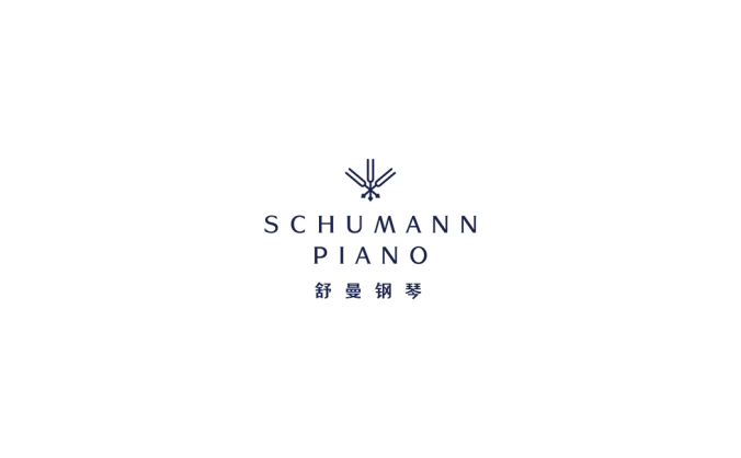 舒曼鋼琴logo標志矢量圖