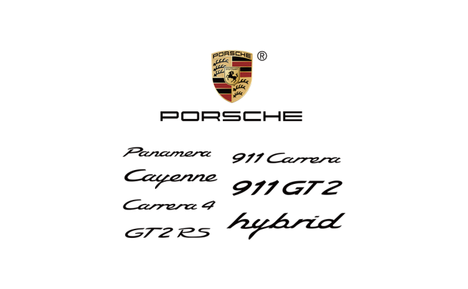 PORSCHE保時(shí)捷車型logo矢量圖